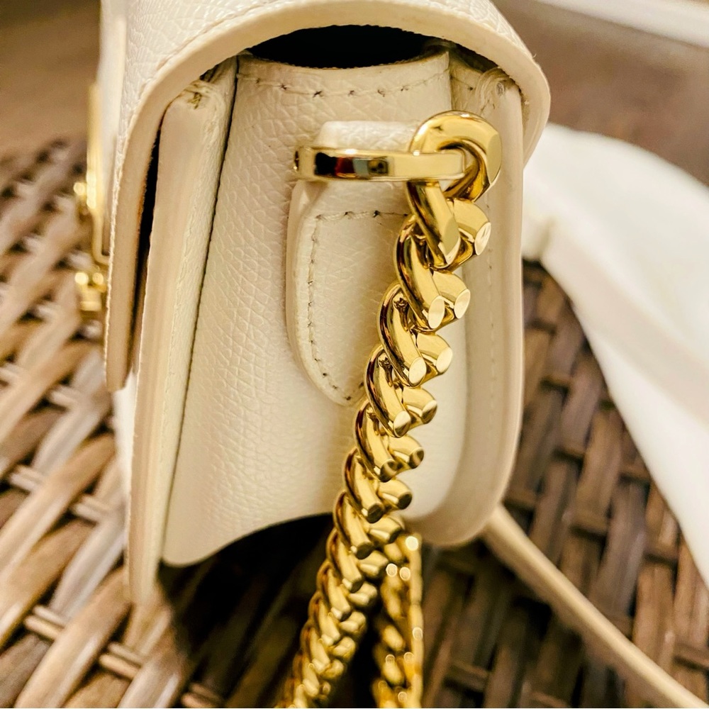 Furla Metropolis White Leather Mini Saddle Handbag/Purse. - Picture 6 of 12